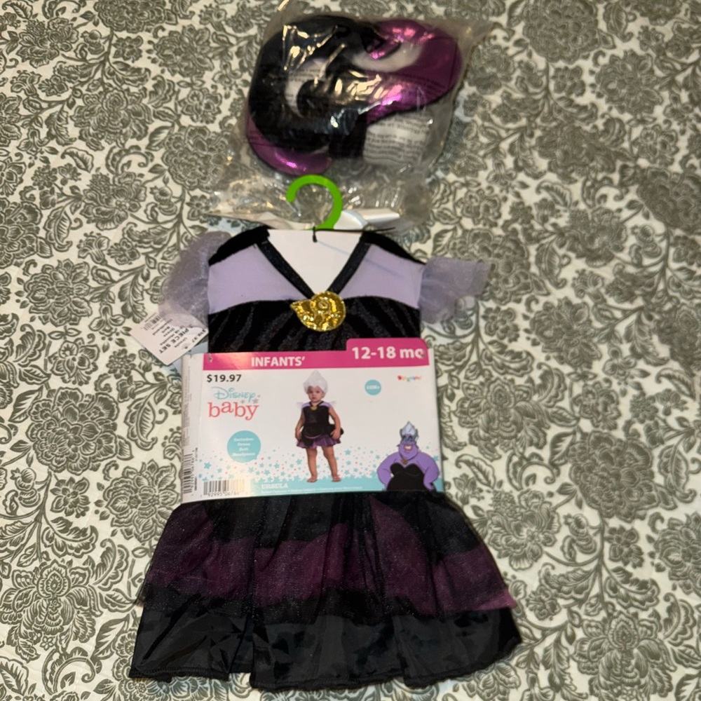 Disney’s Ursula Infant Villain Dress in Purple and Black